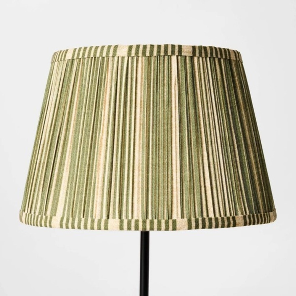 Studio McGee Green and Cream Striped Lampshade